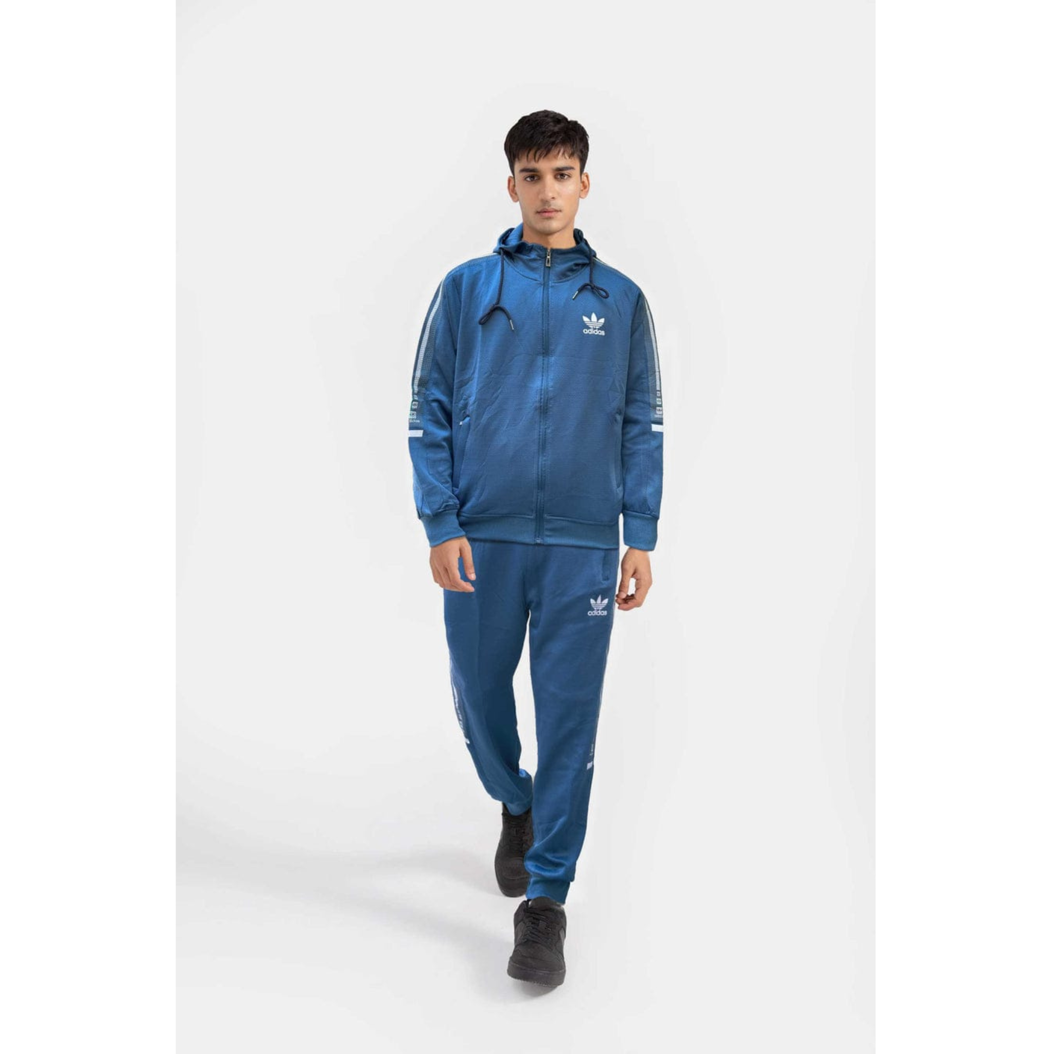 ADIDAS Unisex Zip Hoodie-Blue